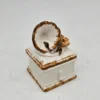Ceramiczna szkatułka w kształcie gramofonu sygnowana Sallanka 13 cm