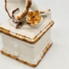 Ceramiczna szkatułka w kształcie gramofonu sygnowana Sallanka 13 cm