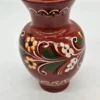 Ręcznie malowany Wazon ceramiczny Ludowy brązowy 18 cm