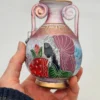 Ręcznie Malowana amfora handmade Mini wazonik 13 cm motywy antyczne