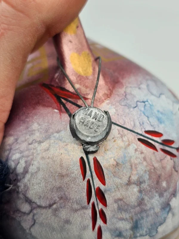 Ręcznie Malowana amfora handmade Mini wazonik 13 cm motywy antyczne