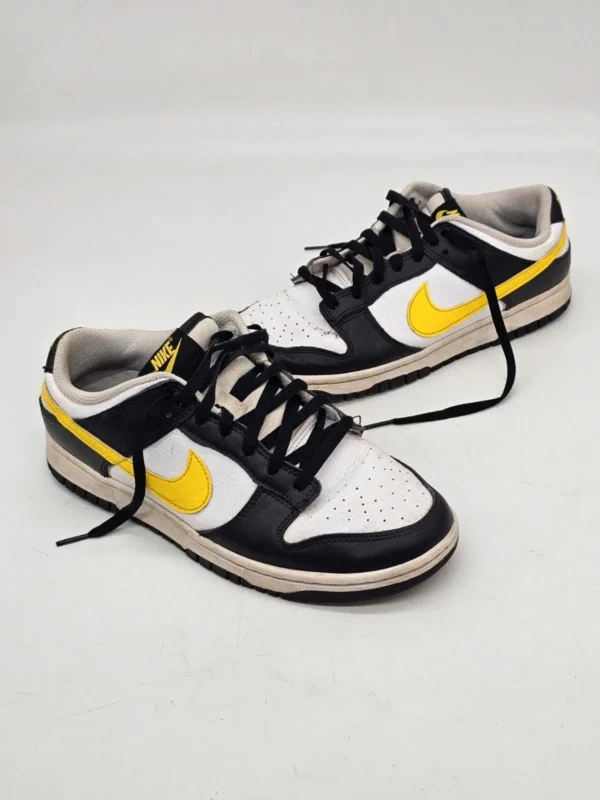 Nike Dunk Low Czarno białe zółty swoosh EUR 42 oryginalne