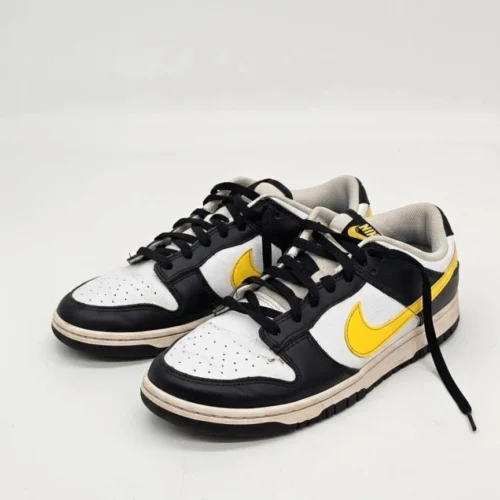 Nike Dunk Low Czarno białe zółty swoosh EUR 42 oryginalne