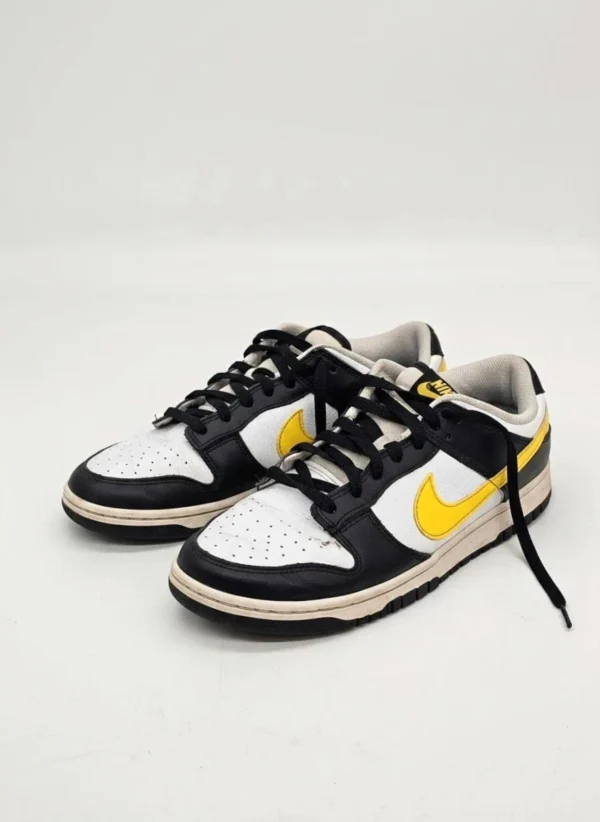 Nike Dunk Low Czarno białe zółty swoosh EUR 42 oryginalne