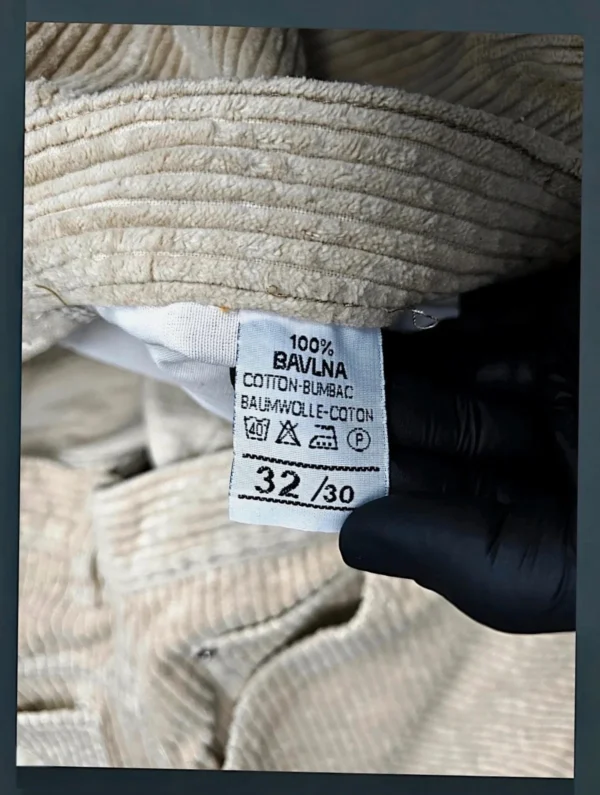 Kod:200 spodnie sztruksowe jetlag, Size 32/30, polar bear, 100%cotton