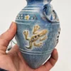 Ceramica AU Canarias amfora ceramiczna 17 cm na metalowym stojaku oryginał Wyspy Kanaryjskie