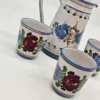 Zestaw ceramiczny Handarbeit Niemcy dzbanek + 3 kubki ręcznie malowane