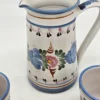 Zestaw ceramiczny Handarbeit Niemcy dzbanek + 3 kubki ręcznie malowane