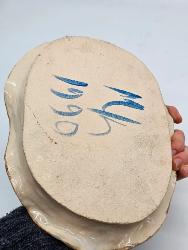 Talerz ceramika ręcznie robiony pod świeczki 4 gniazda 28 cm