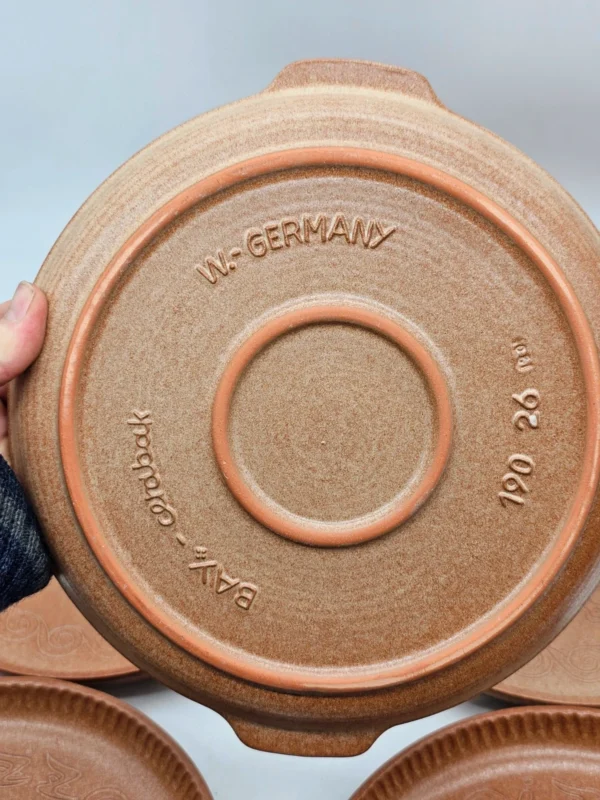 Talerz ceramiczny do pizzy 26 cm West Germany brąz rustykalny cena za 1 szt
