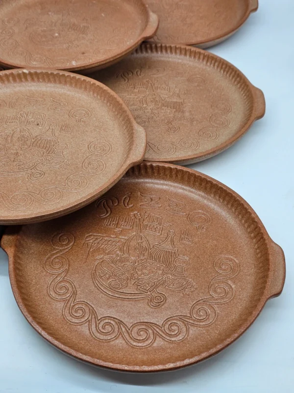 Talerz ceramiczny do pizzy 26 cm West Germany brąz rustykalny cena za 1 szt