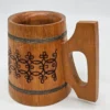 Drewniany kufel Oslo 98 700 ml wysoki 15 cm vintage