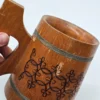Drewniany kufel Oslo 98 700 ml wysoki 15 cm vintage
