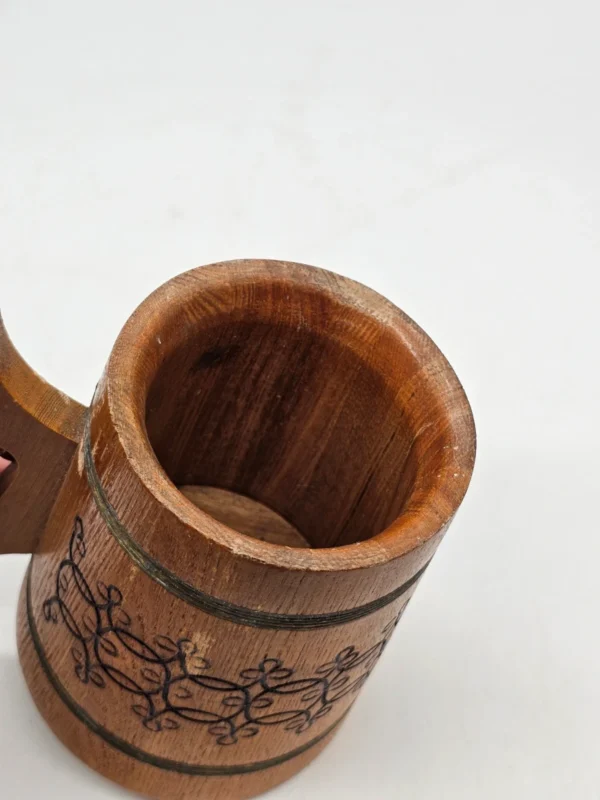 Drewniany kufel Oslo 98 700 ml wysoki 15 cm vintage