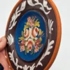 Talerz ścienny ręcznie malowany 19 cm folk kwiaty