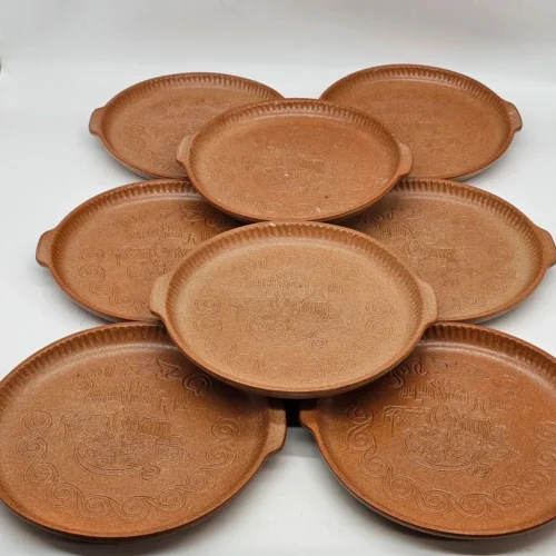 Talerz ceramiczny do pizzy 26 cm West Germany brąz rustykalny cena za 1 szt