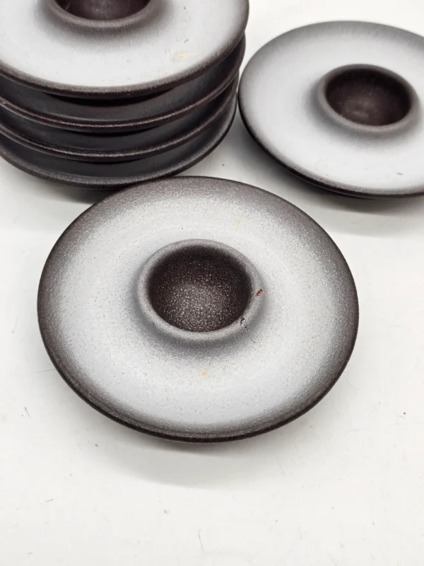 świeczniki ceramiczne modernistyczne 6 szt. o 12 cm
