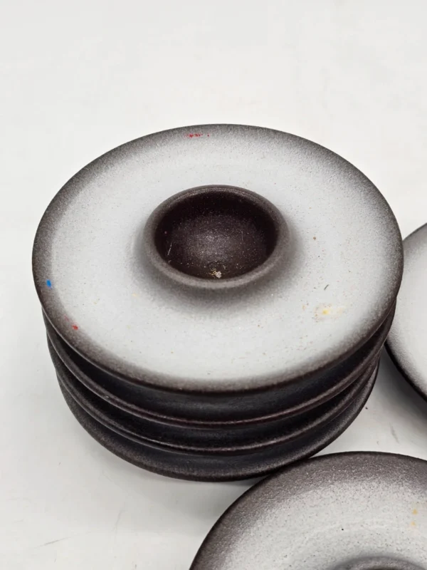 świeczniki ceramiczne modernistyczne 6 szt. o 12 cm