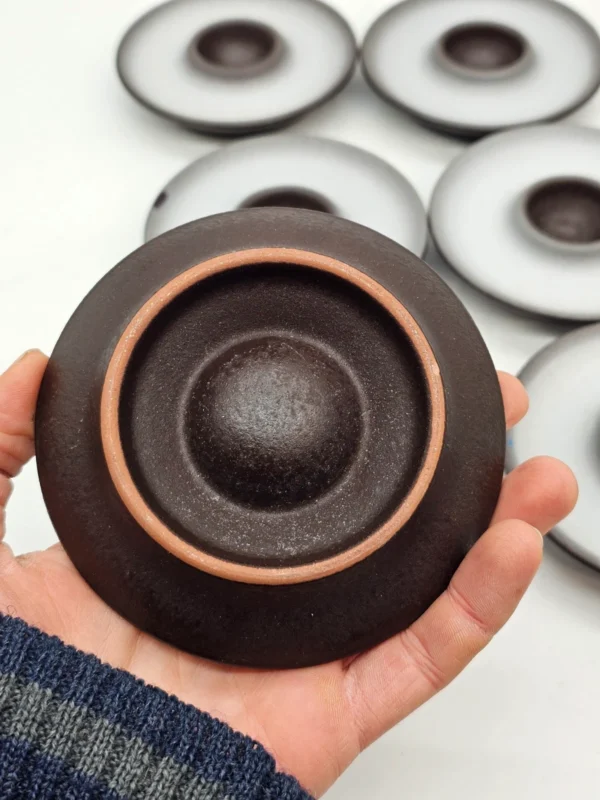 świeczniki ceramiczne modernistyczne 6 szt. o 12 cm