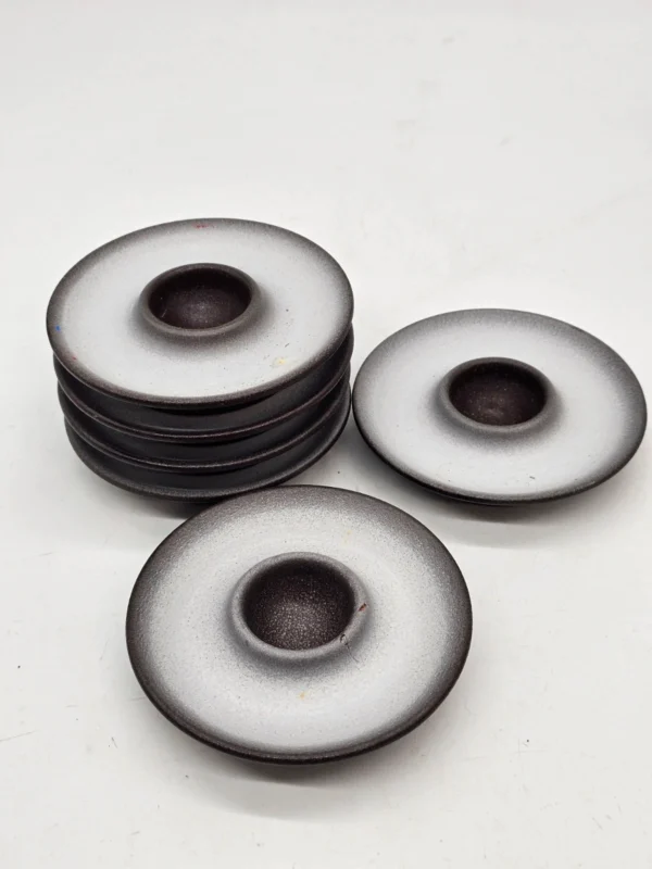 świeczniki ceramiczne modernistyczne 6 szt. o 12 cm