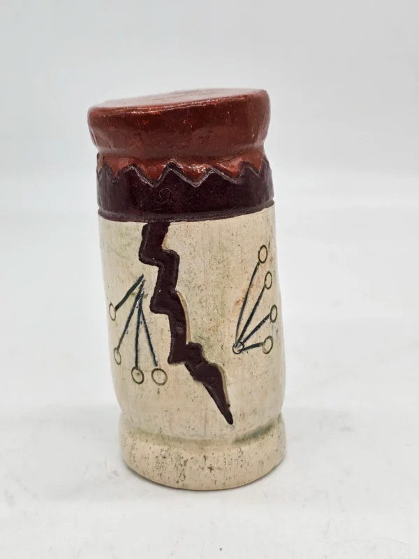 Ręcznie robiona ceramiczna grzechotka dekoracyjna handmade 17 cm