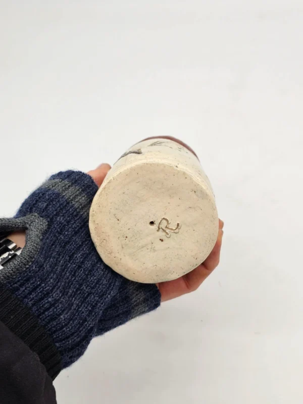 Ręcznie robiona ceramiczna grzechotka dekoracyjna handmade 17 cm