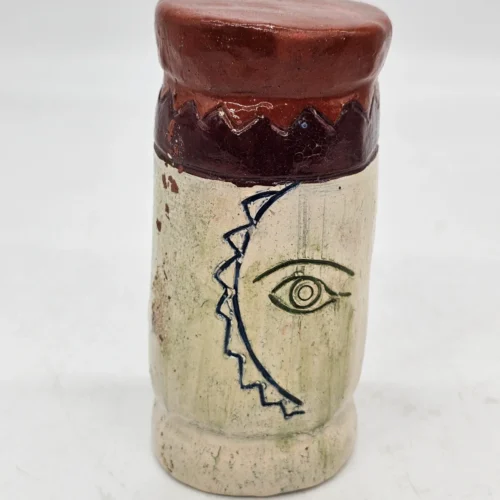 Ręcznie robiona ceramiczna grzechotka dekoracyjna handmade 17 cm