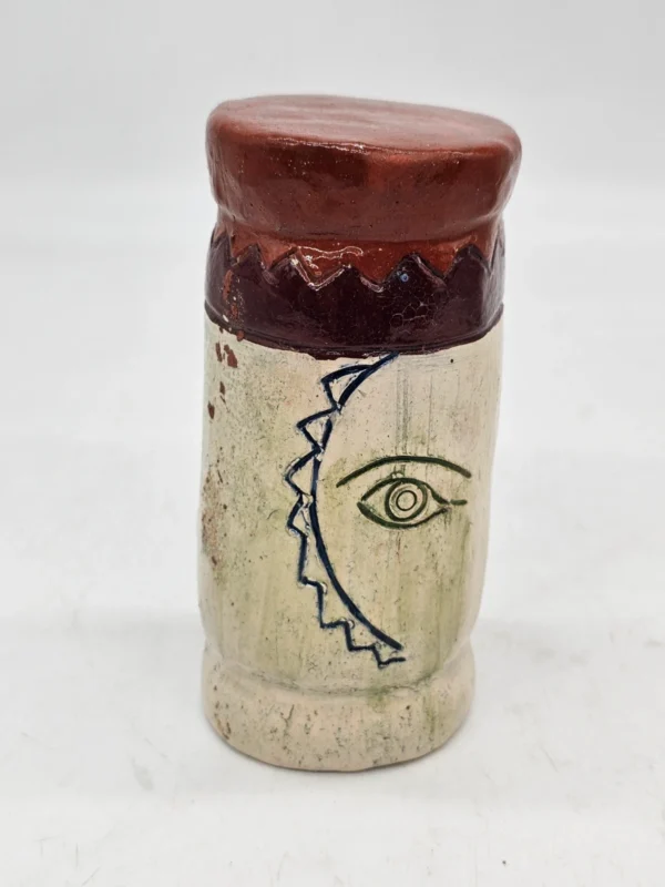 Ręcznie robiona ceramiczna grzechotka dekoracyjna handmade 17 cm