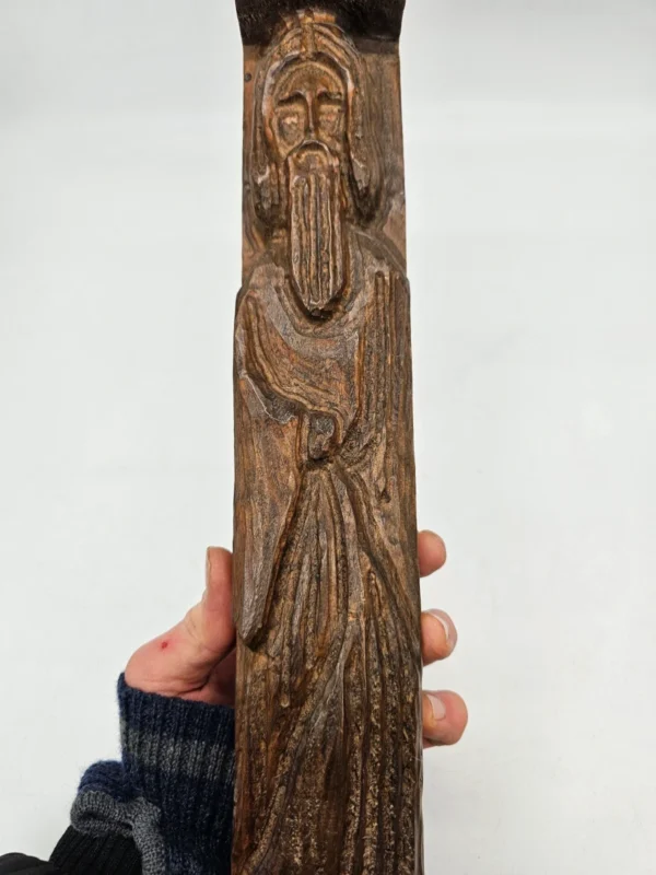 Rzeźba drewniana postać starca 54 cm