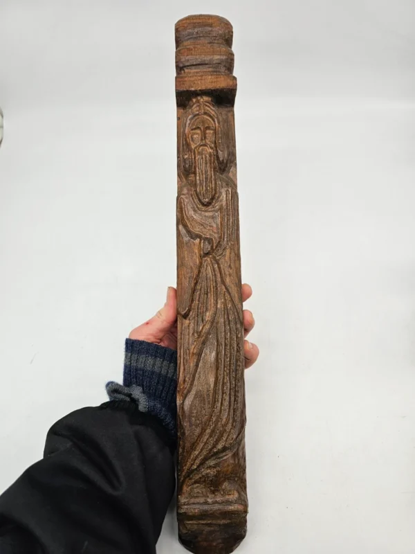 Rzeźba drewniana postać starca 54 cm