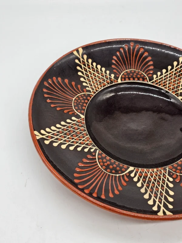 Ogromny Talerz dekoracyjny ceramiczny 38 cm ręcznie malowany