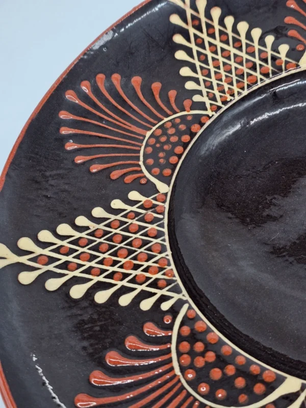 Ogromny Talerz dekoracyjny ceramiczny 38 cm ręcznie malowany