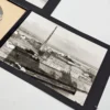 Zestaw starych fotografii czarno białych 3 szt oraz obrazek w ramce