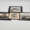 Zestaw starych fotografii czarno białych 3 szt oraz obrazek w ramce
