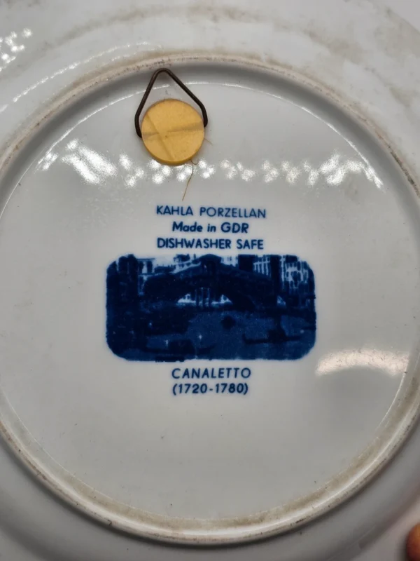 Talerz kolekcjonerski Kahla Porzellan Canaletto Made in GDR 23,5 cm
