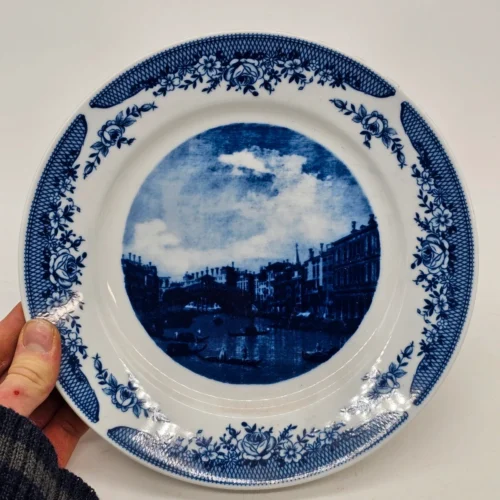 Talerz kolekcjonerski Kahla Porzellan Canaletto Made in GDR 23,5 cm