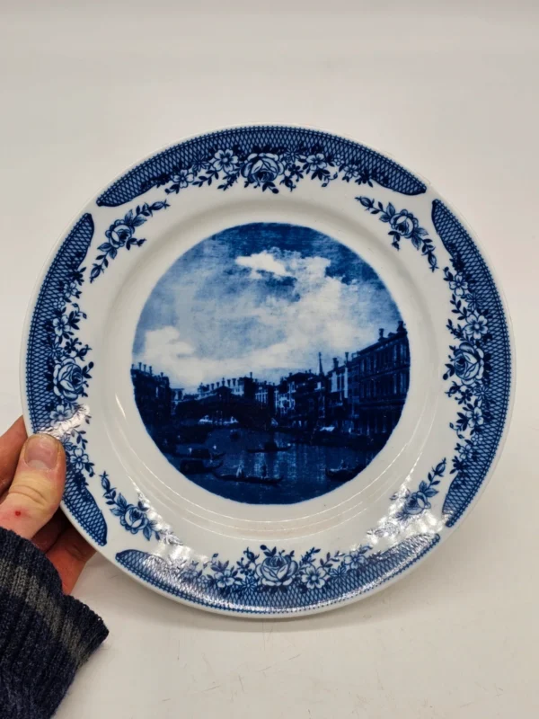 Talerz kolekcjonerski Kahla Porzellan Canaletto Made in GDR 23,5 cm
