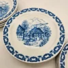 zestaw porcelany Johann Kronester Bavaria Rustika 12 elementów niebieski wzór