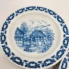 zestaw porcelany Johann Kronester Bavaria Rustika 12 elementów niebieski wzór