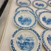 zestaw porcelany Johann Kronester Bavaria Rustika 12 elementów niebieski wzór