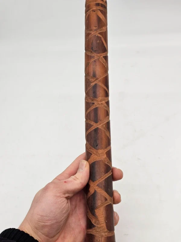 Haitański zestaw rytualny Totem i Grzechotka 40 cm Rękodzieło Drewno
