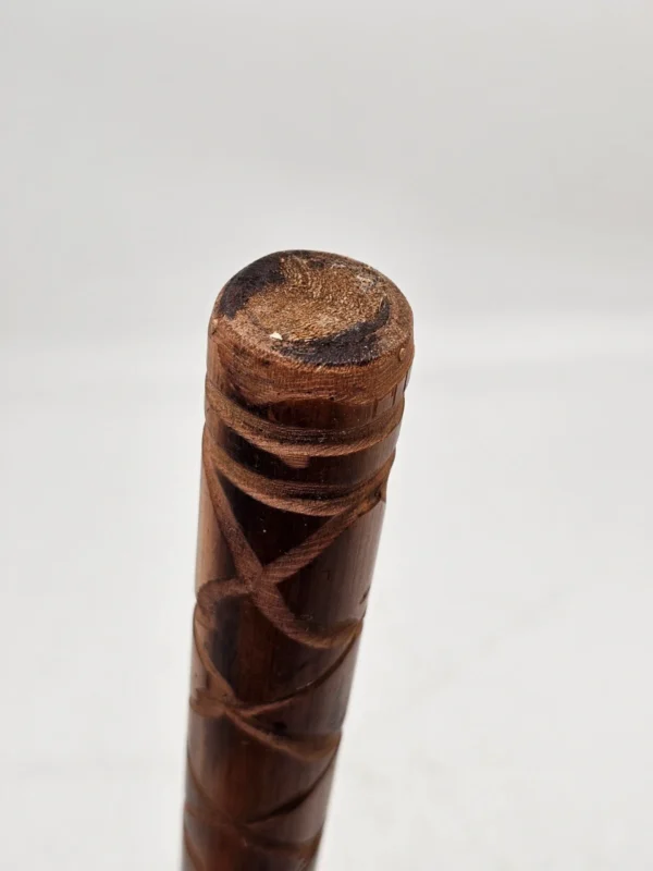 Haitański zestaw rytualny Totem i Grzechotka 40 cm Rękodzieło Drewno