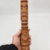 Haitański zestaw rytualny Totem i Grzechotka 40 cm Rękodzieło Drewno