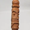 Haitański zestaw rytualny Totem i Grzechotka 40 cm Rękodzieło Drewno