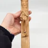 Precyzyjnie rzeźbiony krucyfiks 45x14 cm Detale Korona Cierniowa Lite Drewno