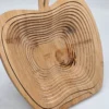 Kosz bambusowy składany w kształcie jabłka dekoracyjny 30 × 27 cm
