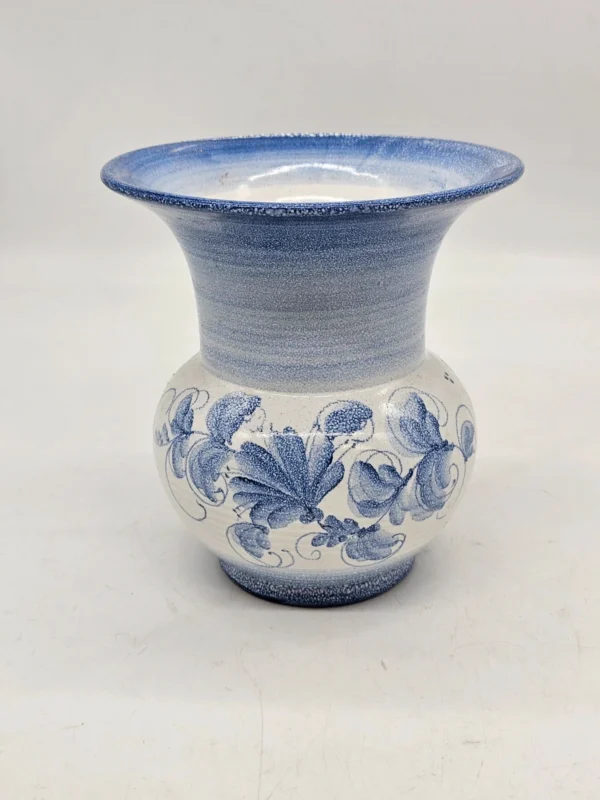 Wazon ceramiczny U Keramik niebiesko biały 20 cm