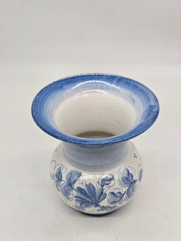 Wazon ceramiczny U Keramik niebiesko biały 20 cm
