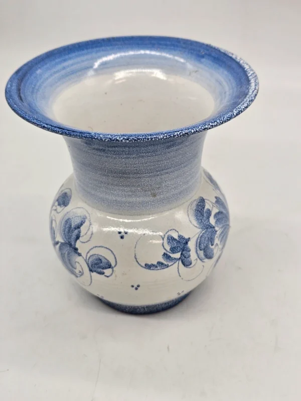 Wazon ceramiczny U Keramik niebiesko biały 20 cm