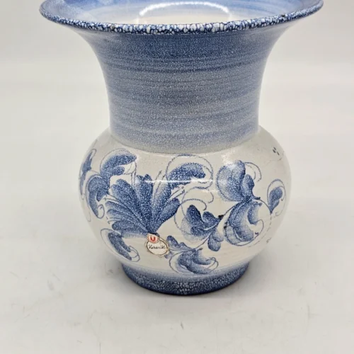Wazon ceramiczny U Keramik niebiesko biały 20 cm